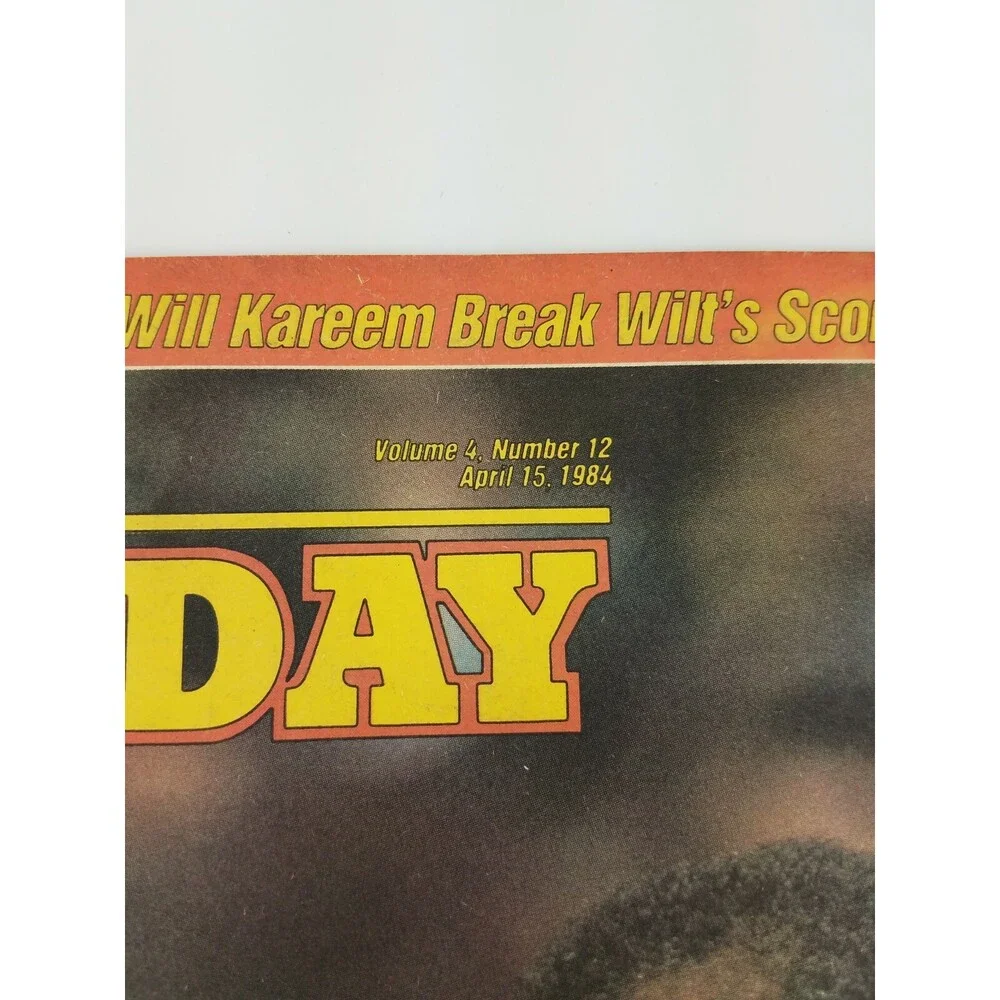 RARE Vtg 1984 NBA Today Newspaper Magazine Basketball KAREEM / WILT lakers MJ